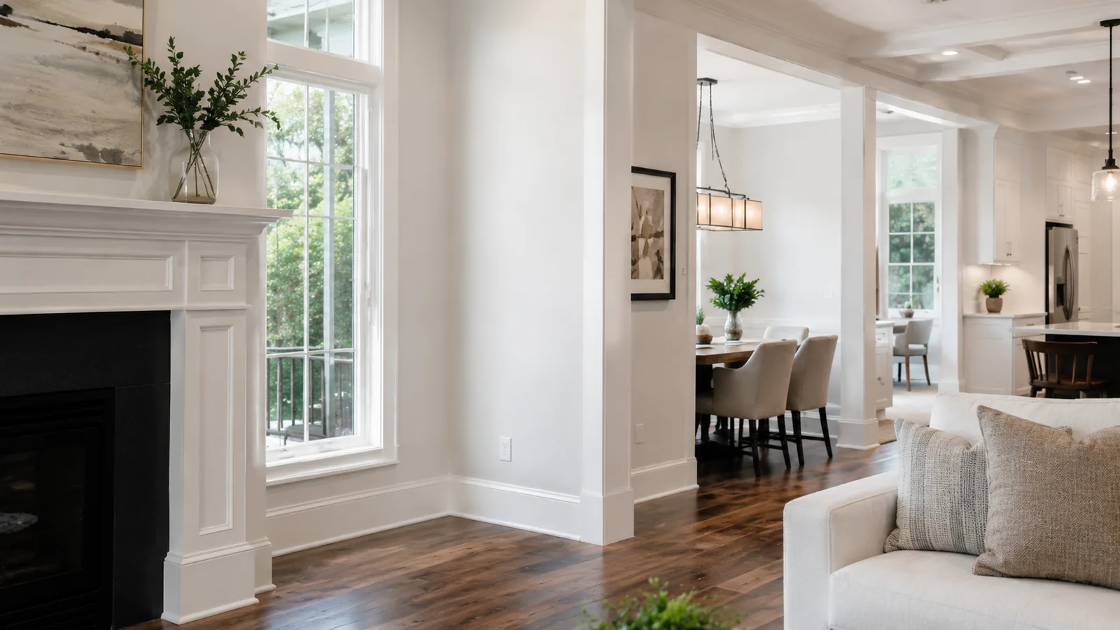 Interior trim painting and renovation finishing